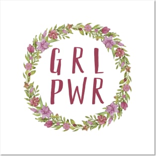 GRL PWR / Girl Power - Floral 🌸 Posters and Art
